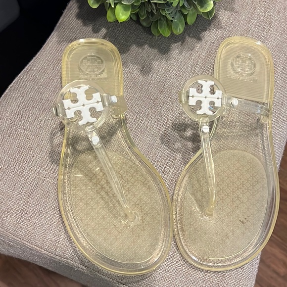 Women’s Clear Tory Burch Miller Sandals Size 8 - Picture 1 of 5